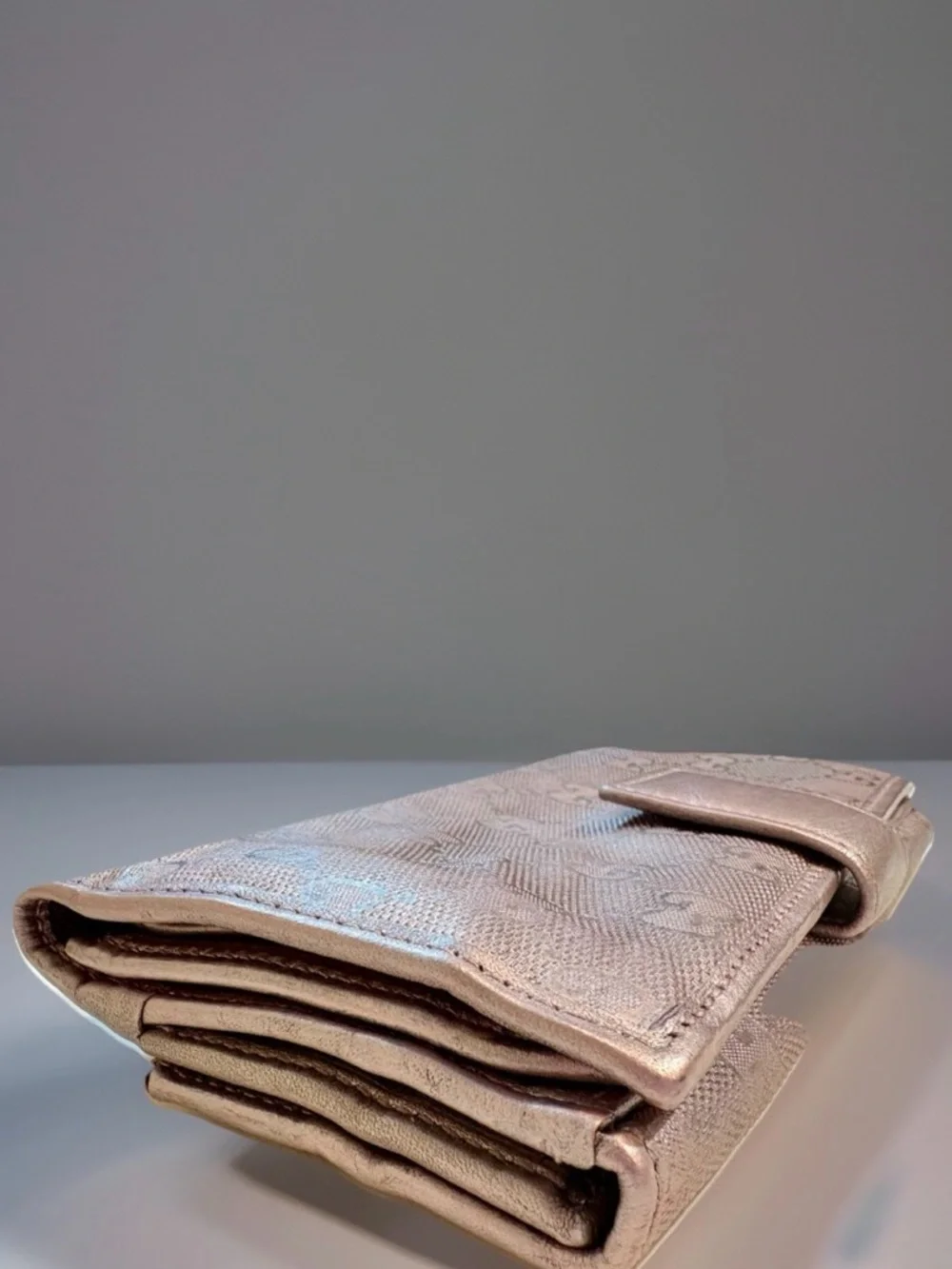 Gucci GG Monogram Long Continental Wallet in Metallic Lilac - Picture 10 of 16